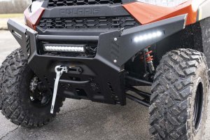Polaris Ranger Crew XP 1000 Winch Mount - Rough Country - RS6500S - Black - '17-'19